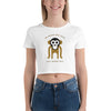 women’s monkey crop tee shirt